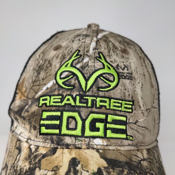 Realtree Edge Men's Snapback Mesh Back Camo Hat Brown OSFM Embroidered Logo - Picture 4 of 10